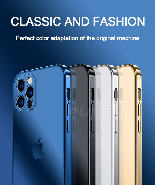 Luxury Matte Soft Silicone Case for iPhone 11 12 Pro Max Mini XR X XS 7 8 Plus SE 2020 Transparent Cover