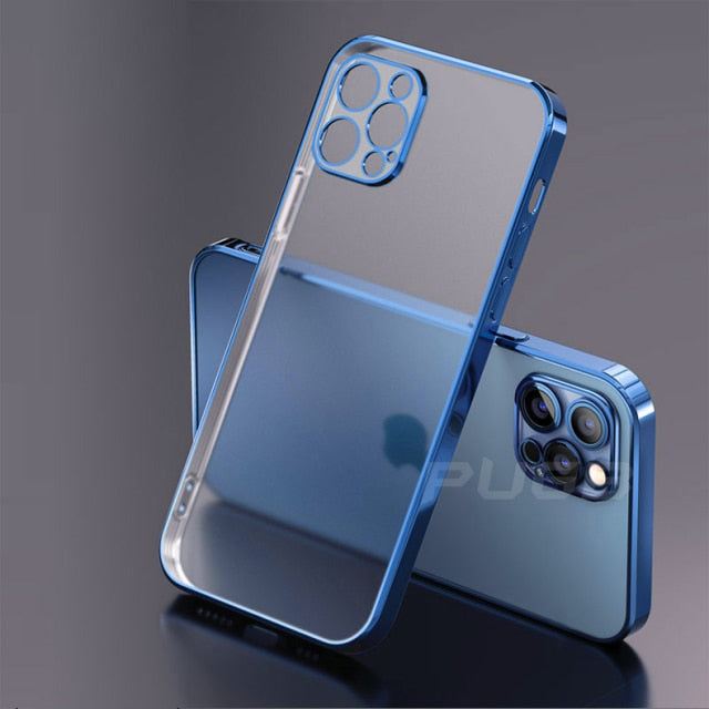 Luxury Matte Soft Silicone Case for iPhone 11 12 Pro Max Mini XR X XS 7 8 Plus SE 2020 Transparent Cover