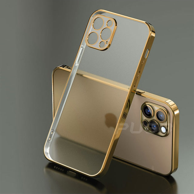 Luxury Matte Soft Silicone Case for iPhone 11 12 Pro Max Mini XR X XS 7 8 Plus SE 2020 Transparent Cover