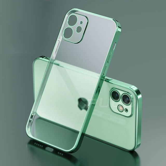 Luxury Matte Soft Silicone Case for iPhone 11 12 Pro Max Mini XR X XS 7 8 Plus SE 2020 Transparent Cover